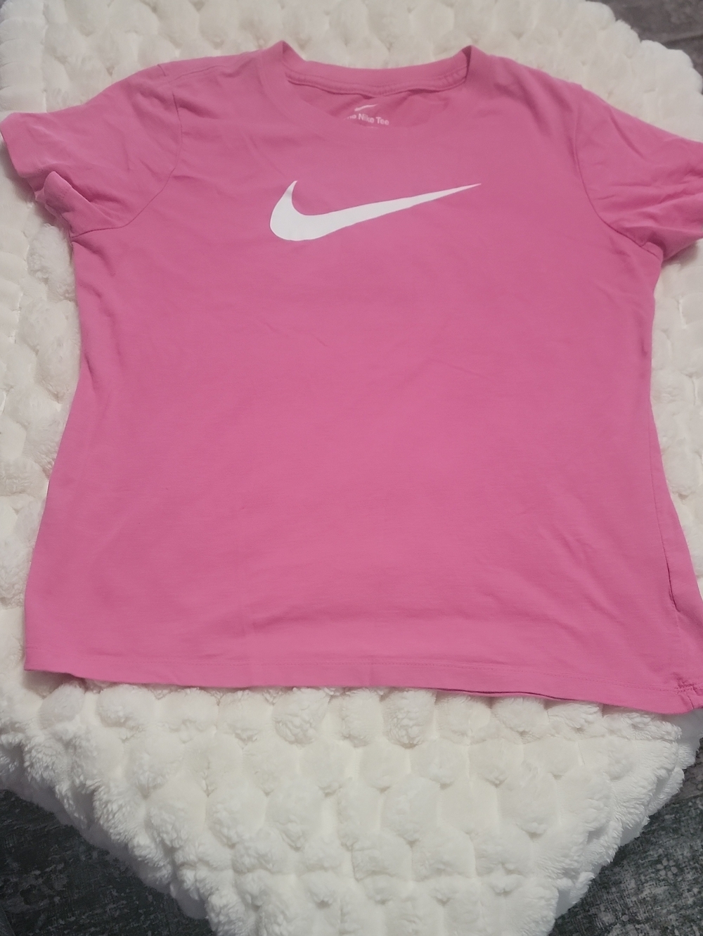 Nike Pink Short Sleeve Tee with White Swoosh